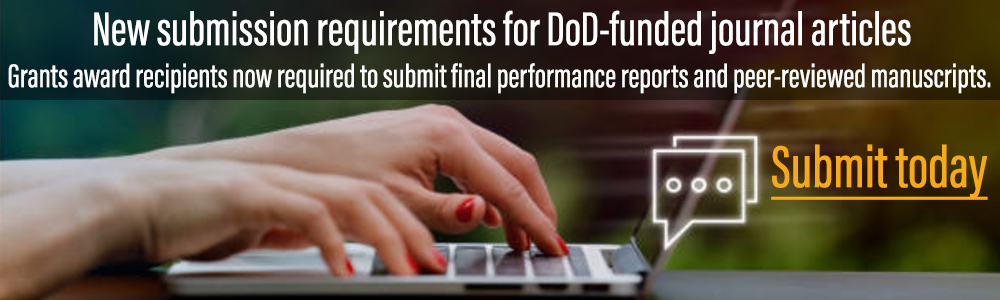 New Submission requirements for DoD-funded journal articles